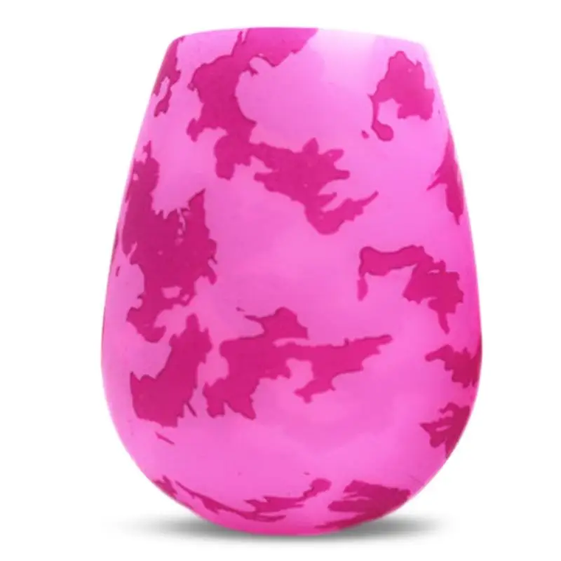 Красочные силикона складной Кубок Еда Класс вина чашки водные виды спорта камуфляж пивные кружки - Цвет: C