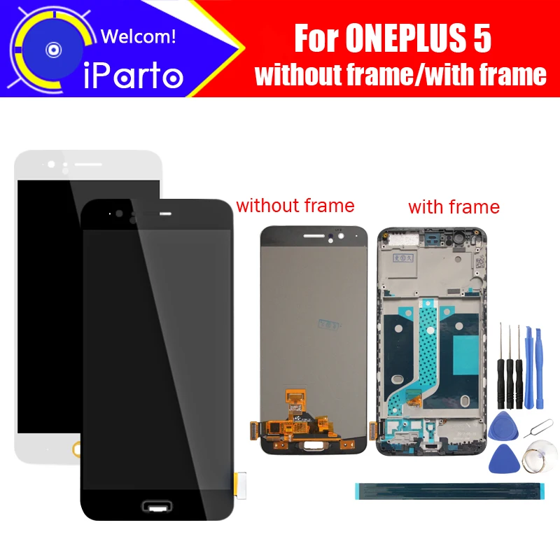 

5.5 inch ONEPLUS 5 LCD Display+Touch Screen Digitizer+Frame Assembly 100% Original LCD+Touch Digitizer for ONEPLUS 5