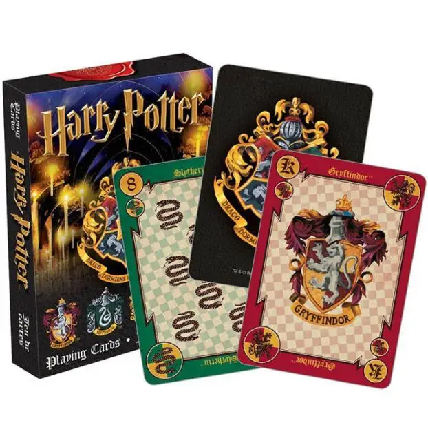 

Harri Potter Playing Game Cards Hogwarts House Collection Badges Symbols Castle Crests 2 Patterns English Logo magic Kid Toy
