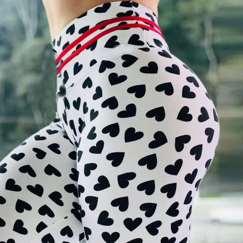 

New Style Women Leggings Black love Print sexy legins High Quality Fitness modis legging Push Up Leggins Workout Ankle Pants