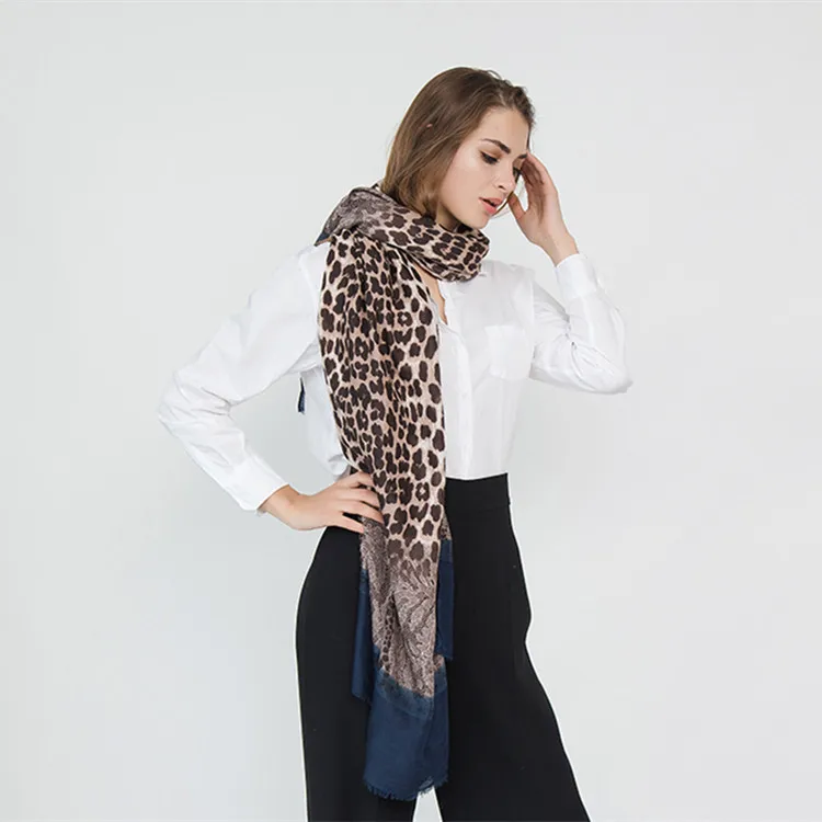2019X90 см 180 женский шарф Лидер продаж Новый леопардовый кружевной узор высокого класса Банкетный Модный Дикий хлопок и лен шарф ZXH-MA1778