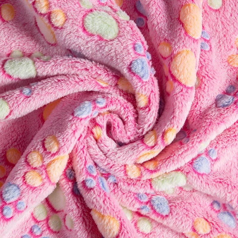 Пушистое мягкое одеяло для маленьких, средних и больших собак, удобное моющееся пушистое одеяло для питомцев, матрац для щенков - Цвет: Розовый