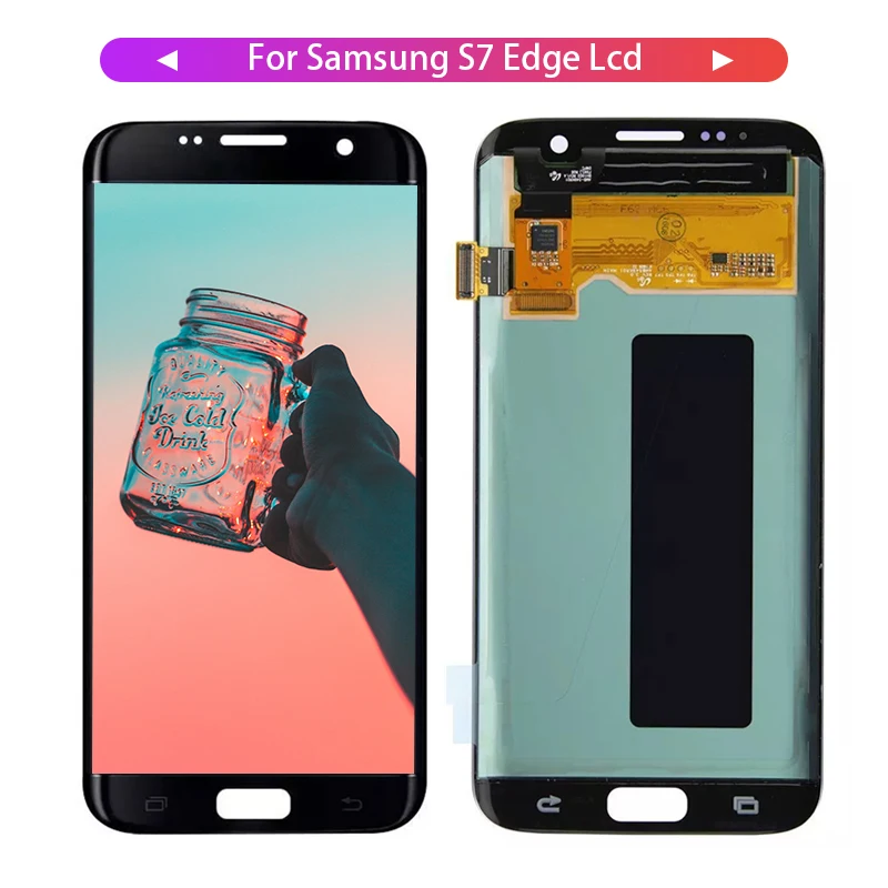 100% протестированный ЖК дисплей для Samsung Galaxy S7 edge сенсорная панель в сборе G935 G935F