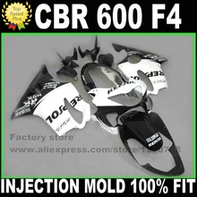 Литья под давлением комплекты для HONDA CBR 600 F4 зализах 1999 2000 CBR600 99 00 черный белый REPSOL набор зализа пластиковые детали V4
