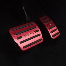 

Kust Car 2 Pcs Aluminum Alloy Accelerator Pedal Cover for Volkswagen for Tiguan L 2017 Brake Pedal Cover Auto Interior Styling