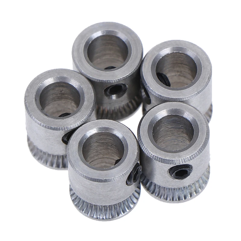 5PCS High Quality Stainless Steel 5mm MK8 Extruder Drive Gear Bore For 1.75mm Hobbed Gear For Makerbot Reprap Mendel
