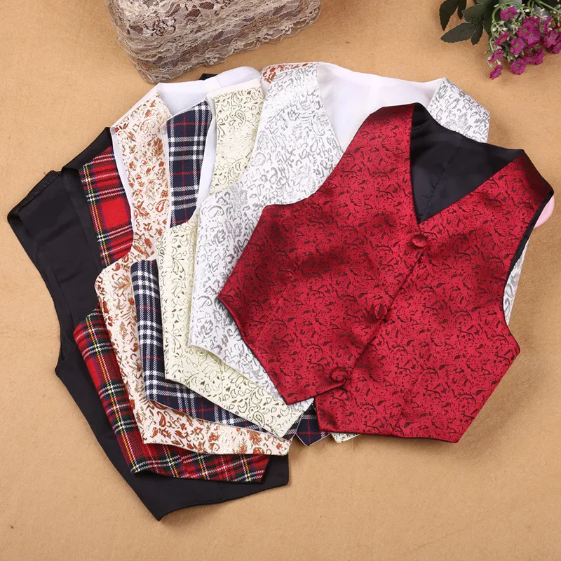 

Formal Wedding Baby Vest Coats Boys Jacket Girl Costumes Children Clothing Toddler Boys Waistcoats Girls Vest Kids Teenager