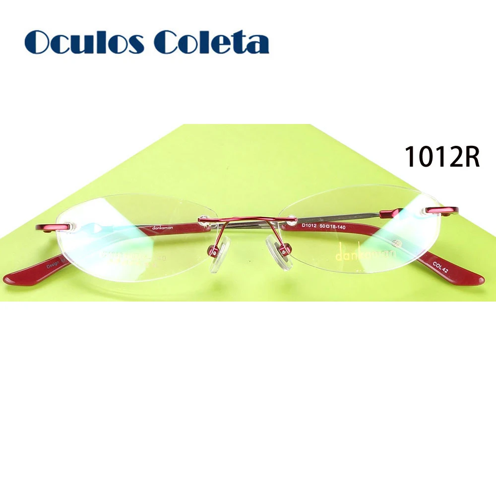 

Simple Design Business Rimless Glasses Frames Spectacle Women Myopia Prescription Eyeglasses