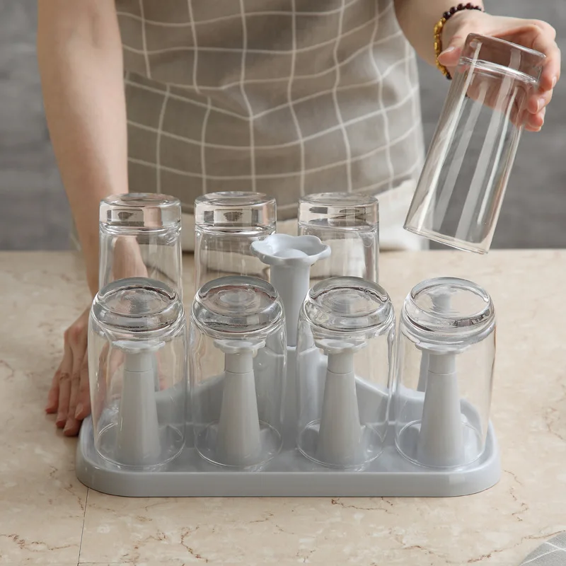 Creative Plastic Coffee Mug Trays Glass Cups Drainer Drying Rack