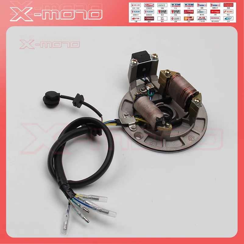 Mangeto Stater маховик двигателя LIFAN LF125cc горизонтальный запуск двигателя Магнето катушка комплект статора для питбайк