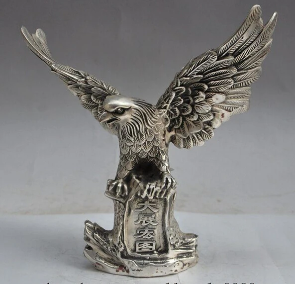 Aliexpresscom Buy Decoration Brass Factory Outlets Tibet Silver 9chinese Fengshui Silver Eagle Hawk Unfold Wing Flying Lucky Grand Plans Statue
