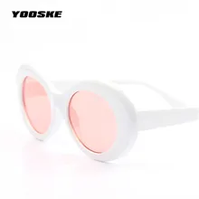 Clout Goggles Kurt Cobain Sunglasses Transparent Clear Lenses Glasses Vintage NIRVANA Oval Eyewear Fashion Classic Sun Glasses