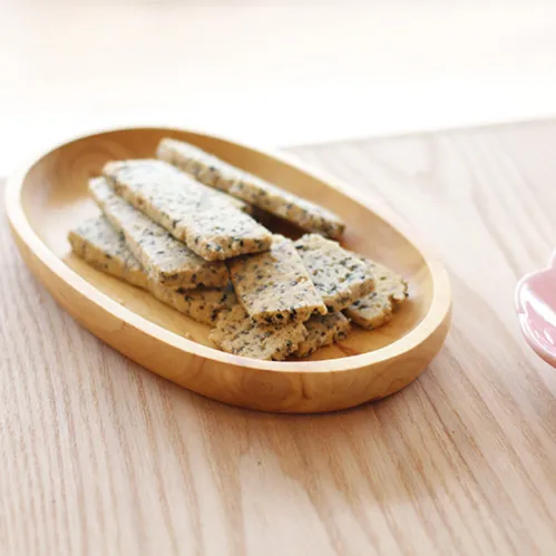 

Japanese Style Oval Dishes Shape Natural Wooden Snacks Dish Wood Plates