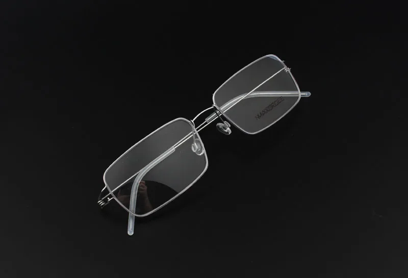 Тонкий ультра легкий квадратный титан очки, мужские для женщин Роскошные модные дизайн рецепт близорукость оптика Óculos де Грау - Цвет оправы: Silver