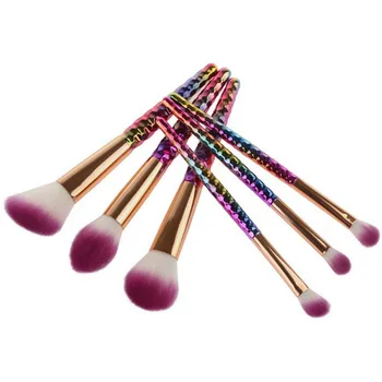 

6pcs Dazzle Diamond Unicorn Makeup Brushes Set High Quality Complete Foundation Powder Brush Cosmetic Beauty Make Up Tool Kit