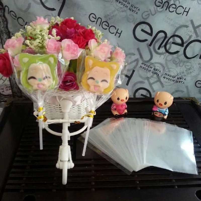 100pcs/lot OPP Transparent Clear Lollipop cake / chocolate candy