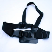 Luz ajustable Peso 3 Puntos Fácil Elástico Cuerpo Pectoral Monte Cinturón para la cámara del deporte gopro hd hero 4 3 + 2 1 sj4000 gp85