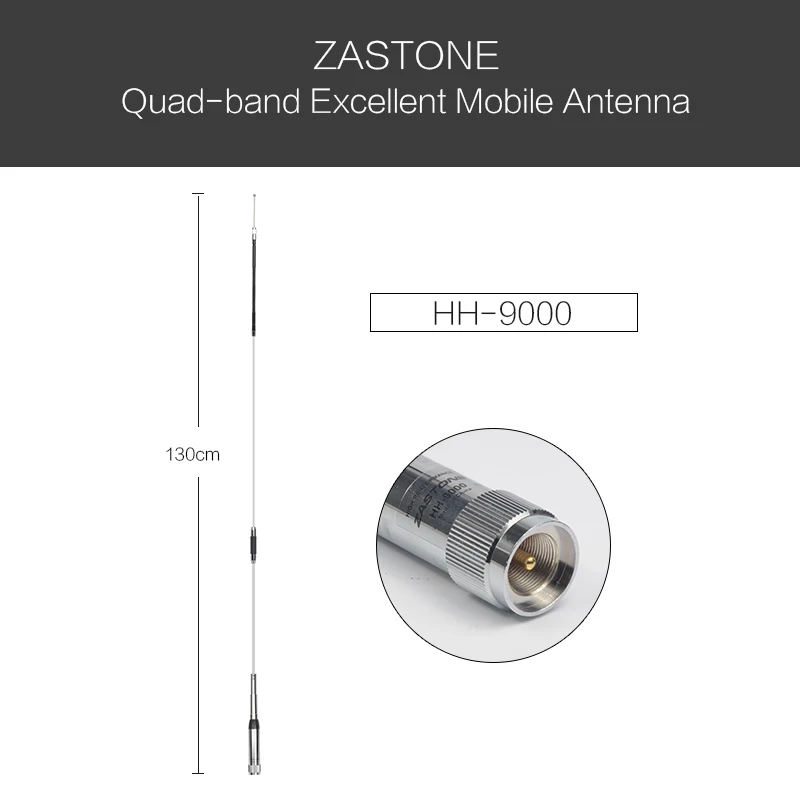 

HH9000 for TH9800 Car Walkie Talkie Four band 29.6 / 50.5 /144 /435MHz mobile Antenna HH-9000 for TH-9800 quad band Mobile Radio