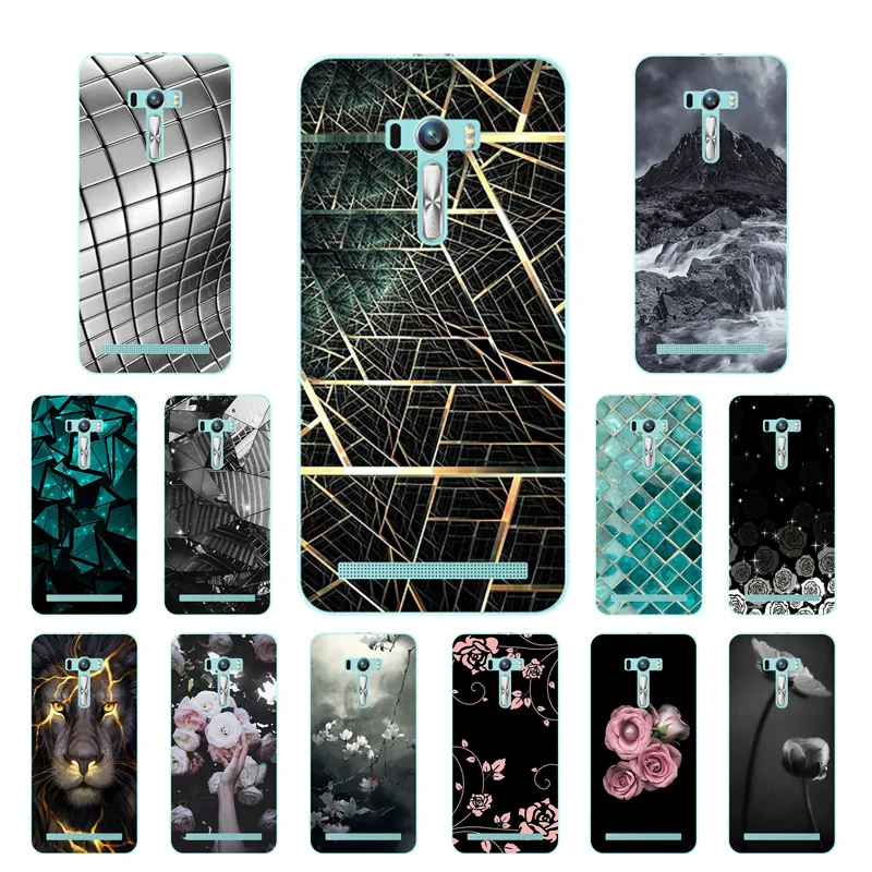Для Asus ZenFone Selfie ZD551KL Ультратонкий чехол с треугольным принтом Мягкий ТПУ для сумки