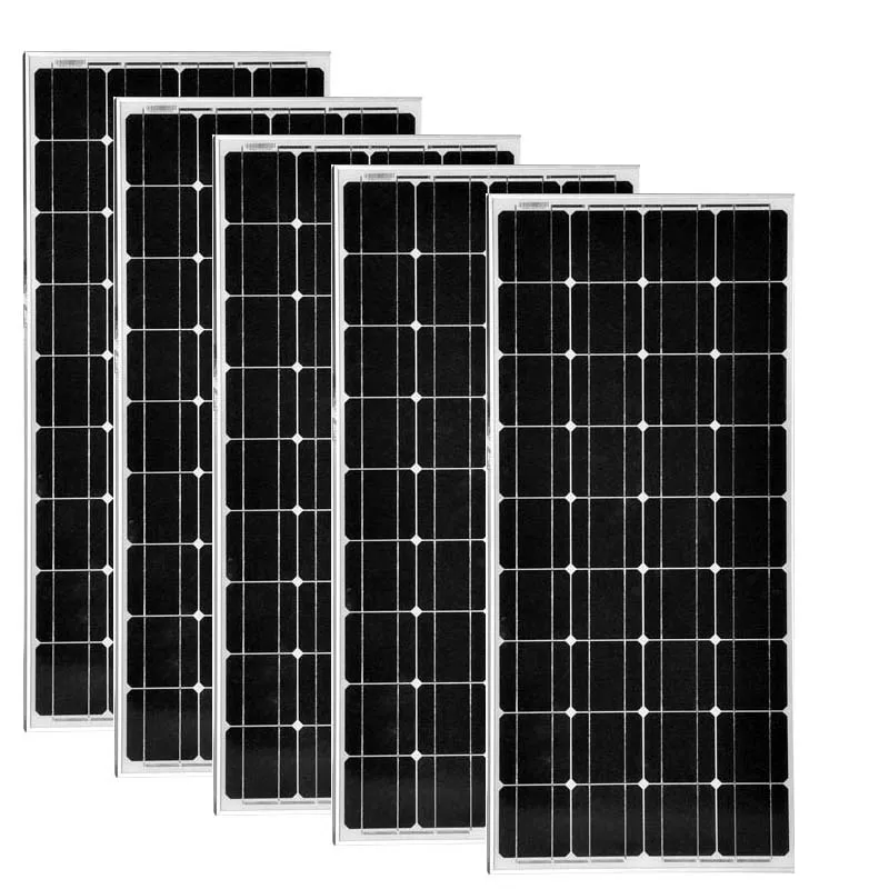 500 Watt Solar Panels Zonnepanelen 12V 100W 5 Pcs /Lot Off Grid Solar
