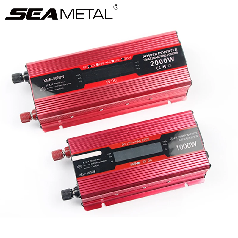 

Car Inverter 12v 220v Auto Power Inverters 12 to 220 for 2000W Transformer Voltage Converter Inversor Charger Solar Adapter 1000