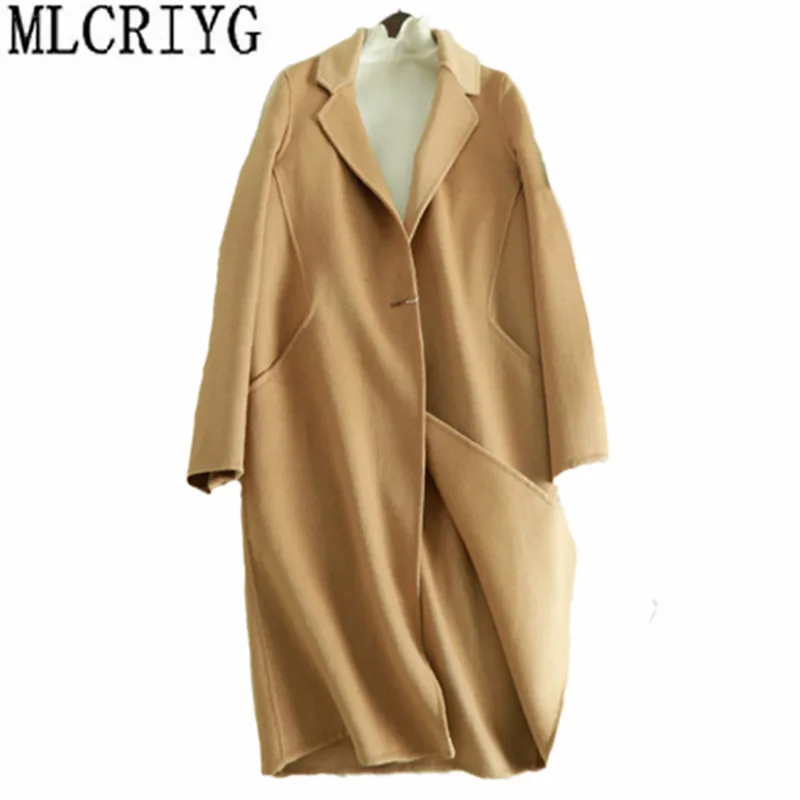 camel down Hiver Manteau Beige Manteaux Casual Yq212 blue caramel Automne Femelle Veste Face 2018 Col Femmes Abrigos Alpaca Black blue pink Cachemire Turn Laine Alpaga De red Alpaca YptvZwq