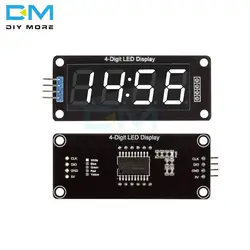 TM1637 4-цифровой, цифровой светодиодный 0,56 Дисплей трубки десятичной 7 сегментов часы с двойным точек модуль 0,56 дюйма Белый Дисплей для Arduino