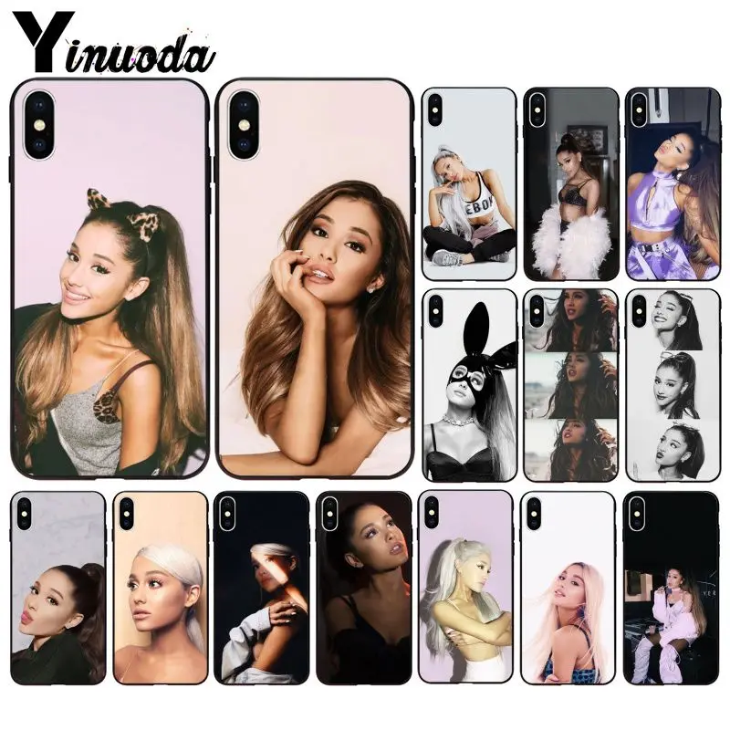 Yinuoda Ariana Grande черный мягкий чехол для телефона iPhone 8 7 6 6S Plus 5 5S SE XR X XS MAX Coque Shell |