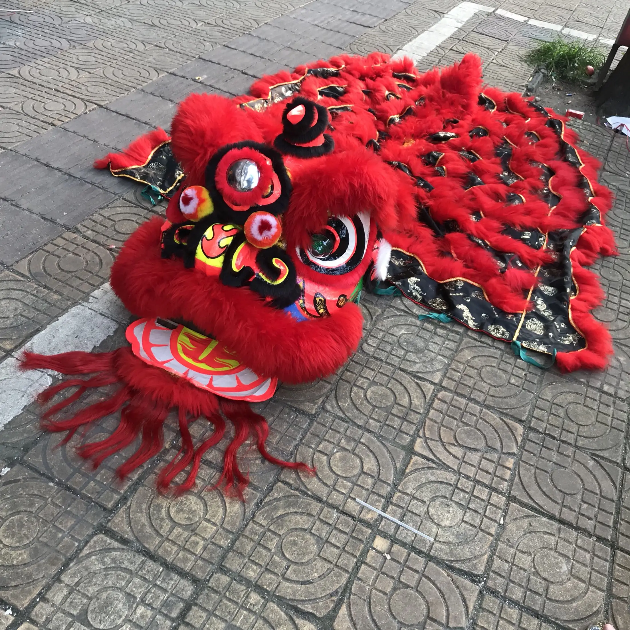 Костюм талисмана для танцев со львом шерсть китайское народное искусство Южный