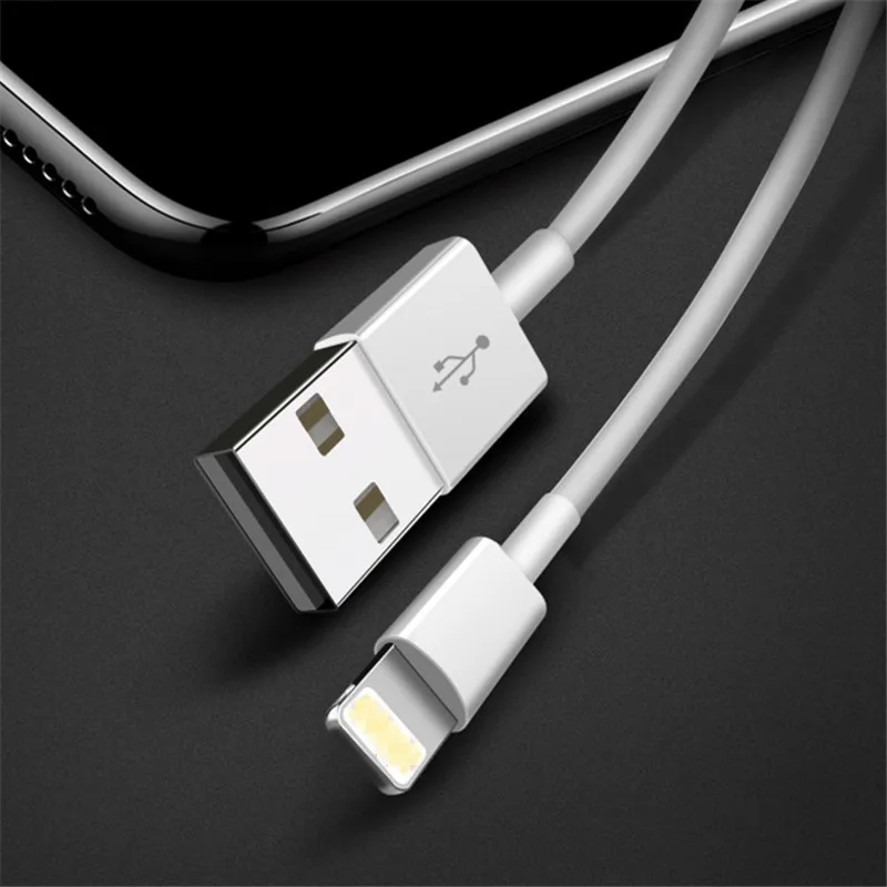 USB кабель для быстрой зарядки, usb кабель для синхронизации данных для iPhone X, 8, 7, 6, 6S Plus, 5, 5S, для iPad, шнур зарядного устройства с коробкой