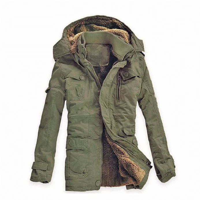 Зимняя куртка мужская повседневная Толстая бархатная теплая куртка мужские парки hombre мужская хлопковая ветровка армейская куртка с
