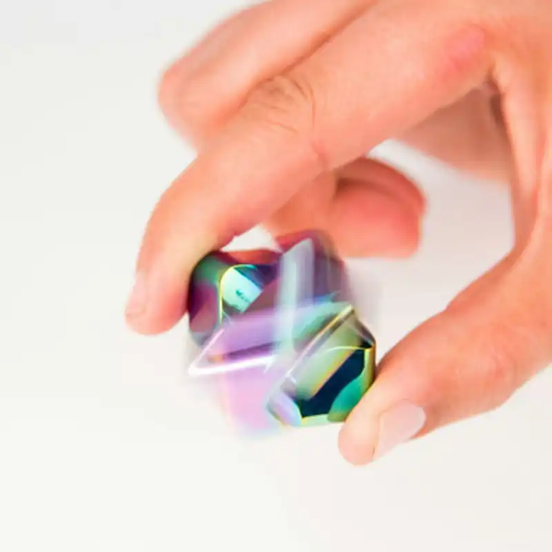 Rainbow Spinner Fidget Hand Gadget Fingertip Gyroscope Stress Release Bearing