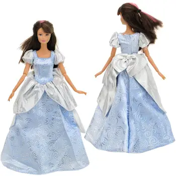 

Fantastic Princess Dress With Bowknot Wedding Party Dancing Gown Fairy Tale Clothes For Barbie Doll Accessories