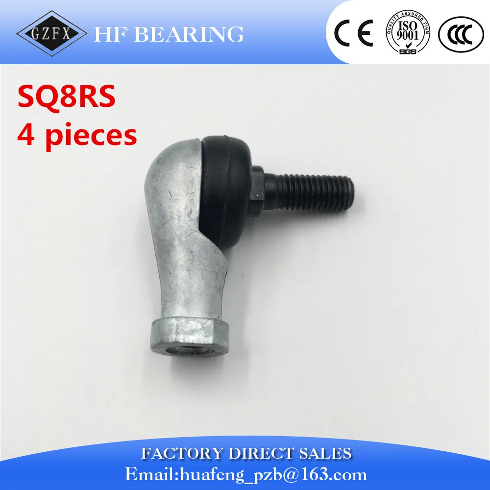 Free Shipping 4pcs/lot SQ8RS 8mm Ball Joint Rod End Right Hand Tie Rod Ends Bearing SQ8 RSrod