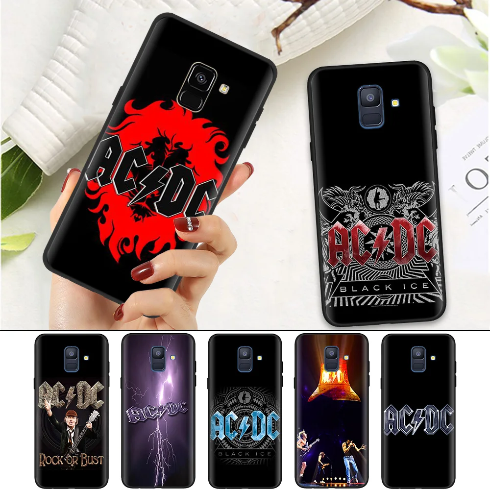 

Black Silicone Soft Case Cover for Samsung Galaxy A7 A70 A50 A40 A30 A20 A10 A8 A9 A6 2018 Plus 2018 Star A20E Shell Ac Dc Acdc