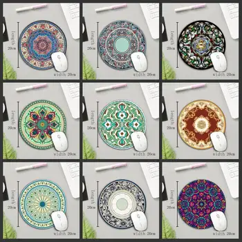 

XGZ New Pattern Round Mouse Pad Carpet Rubber Non-slip Office Desktop Pad Mat Persian Carpet Mousepad Game Gaming Player Mats
