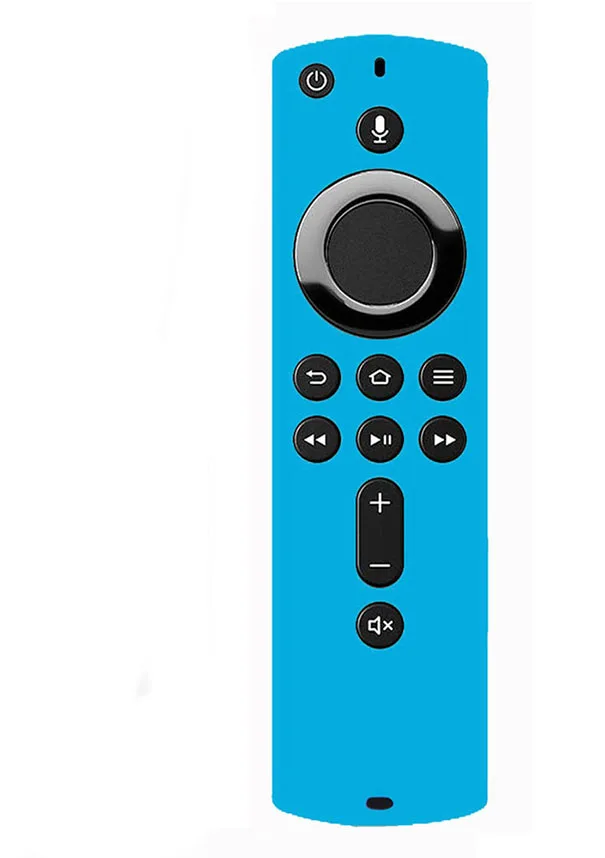 Цветной пульт дистанционного управления Силиконовый противоударный чехол Чехол для пульта дистанционного управления для Amazon Fire tv Stick 4K медиаплеер дистанционная защита - Цвет: Синий