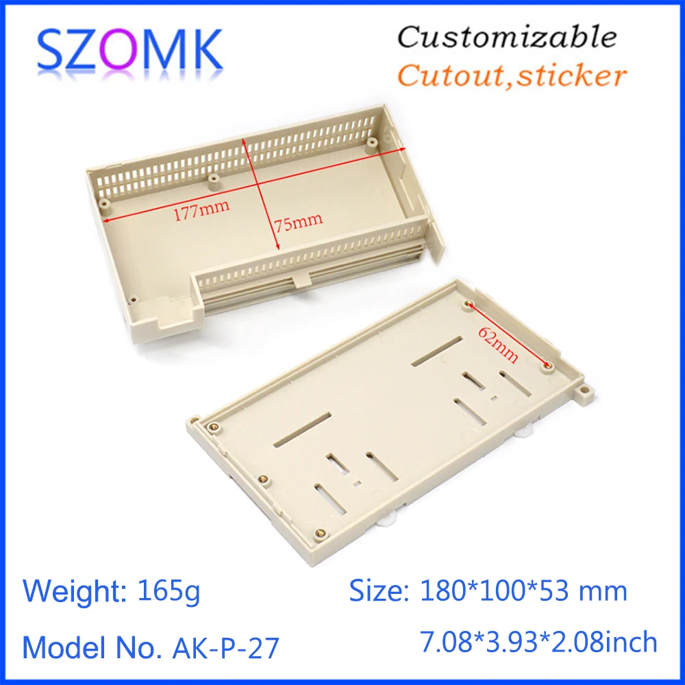 szomk plastic din rail enclosure PLC plastic electronics instrument housing din rail device box (10)