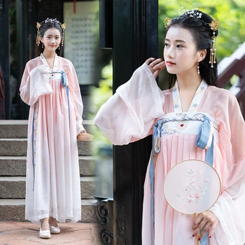

Summer Hanfu National Costume Ancient Chinese Cosplay Costume Traditional Women Hanfu Clothes Lady Chinese Stage Dress DL3251