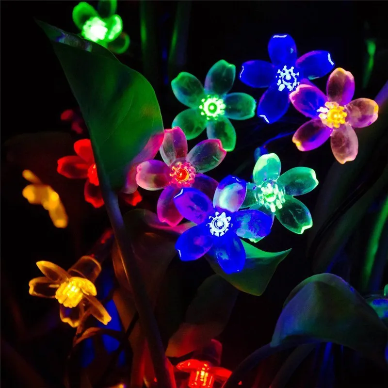 Flower Garland Battery Powered LED String Fairy Lights Cherry Blossom Crystal Garland For Indoor Festival Decoration Multi color Flower Garland Battery Powered LED String Fairy Lights Cherry Blossom Crystal Garland For Indoor Festival Decoration Multi color