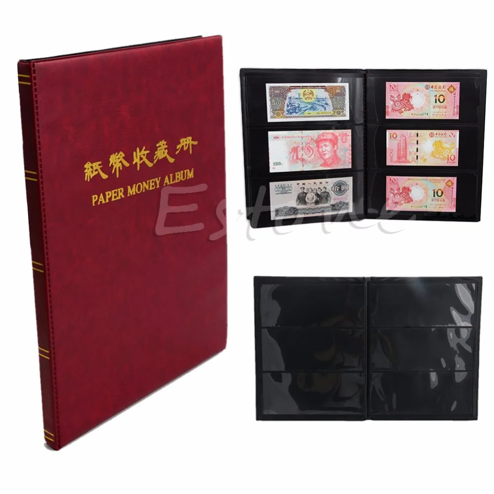

60 Paper Money Note Holders Collection Collecting Storage Pockets Album Book New