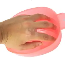 2X розовый рук порошок для снятия лака маникюр свет-замачивание замочить чаша лоток ногтей советы для пальцев