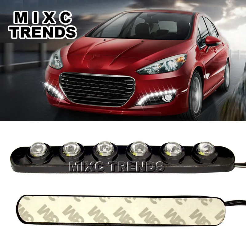 

1Set 12V 6LED eagle eye DRL Universal Flexible LED daytime running light