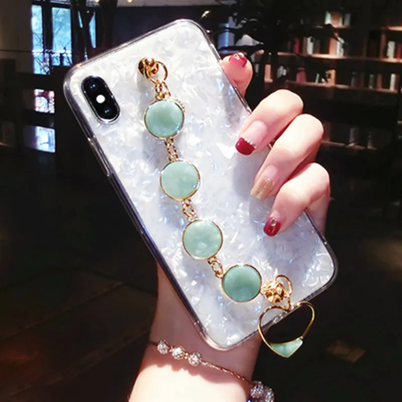 

Fresh Cute Luxury Diamond Chain Bracelet Soft Shell Phone Case For Huawei P30 Pro P20 Plus P30 Lite Nova4 Nova 3 3e 3i 2S Cover