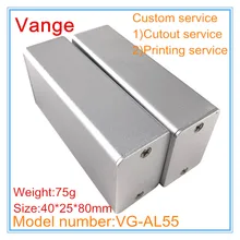 4 шт./лот, портативный чехол для инъекций 6063-T5, алюминиевая коробка для проекта diy 40*25*80 мм серебристого цвета для пульта дистанционного управления