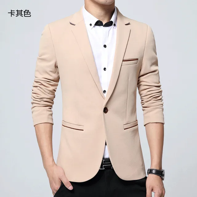 2017 New Spring and Autumn thin Casual Men Blazer Cotton Slim England ...