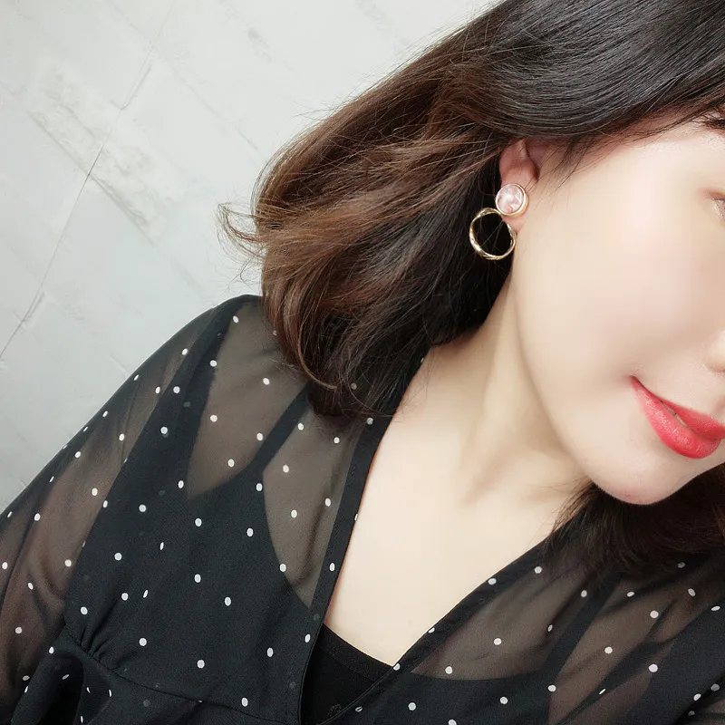 Classic Acrylic Geometric Women Dangle Earrings Irregular Round Earrings For Women Drops Earrings Bohemian Earrings