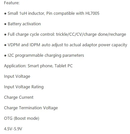 Литий-ионный Быстрая зарядка HL7005 HL7007 WLCSP-20(индуктор