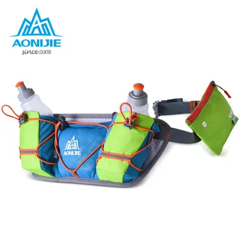 

2018 AONIJIE Marathon Outdoor Men Women Waist Packs Running Water Belt Fanny Pack Hydration Belts Bottle Holder