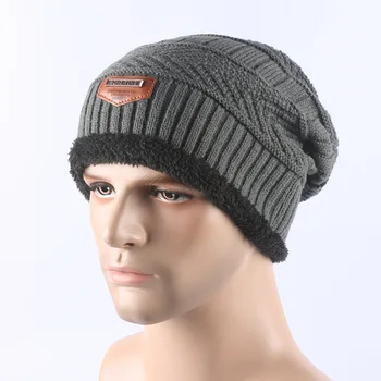 

2018 Bonnet Winter Beanie Knitted Wool Hat Spring Men's Skullies Hat Cap